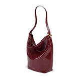 Bolsa Shopping Grande de Couro Feminina Vinho Agata