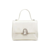 Bolsa Tiracolo Off White Feminina Pequena de Couro Maria
