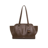 Bolsa Tote Marrom Média Couro Feminina Tulipa