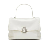 Bolsa Transversal Branca Feminina Média de Couro Paola