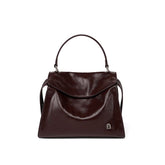 Bolsa Transversal Feminina Média de Couro Marrom Gabi