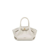 Bolsa Transversal Feminina Pequena de Couro Bege Xica