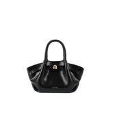 Bolsa Transversal Feminina Pequena de Couro Preta Xica