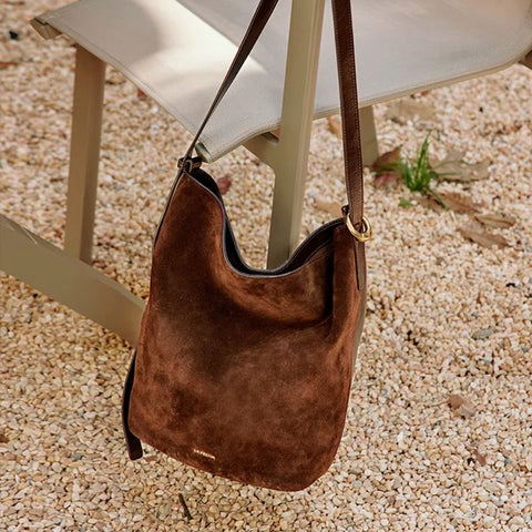 Bolsa Shopping Grande de Couro Feminina Marrom Agata